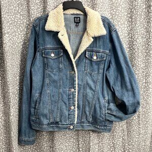 Gap Denim Jacket with Sherpa Trim